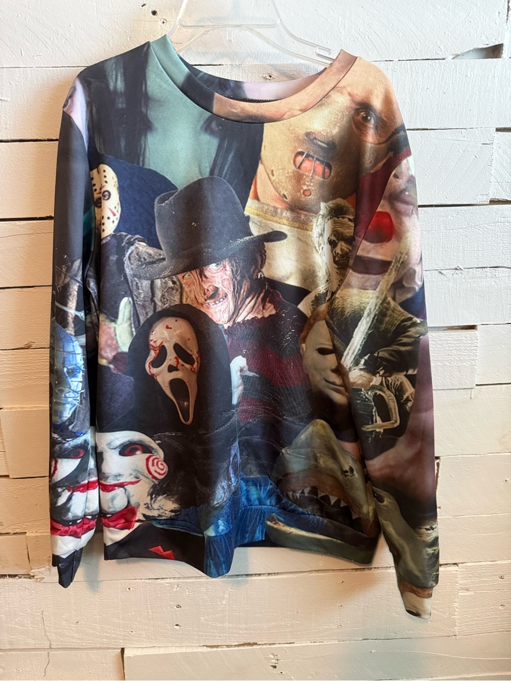 Horror Icons Graphic Crewneck Sweater - Multicolor